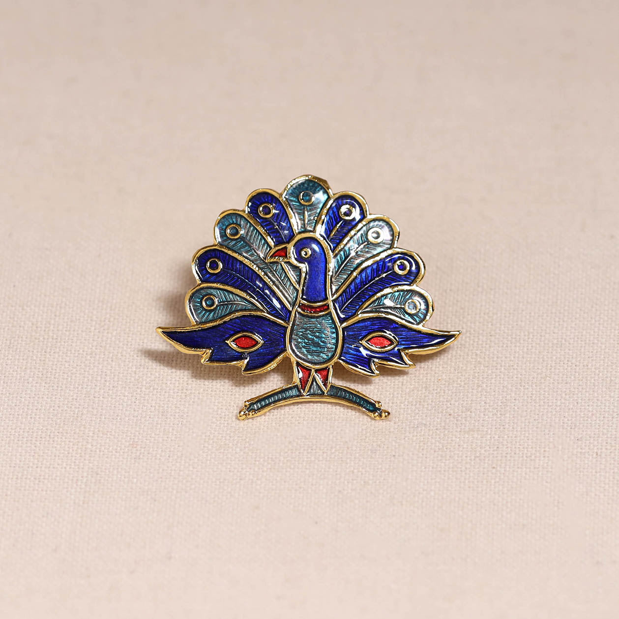 Handcrafted paka meenakari saree pin 231