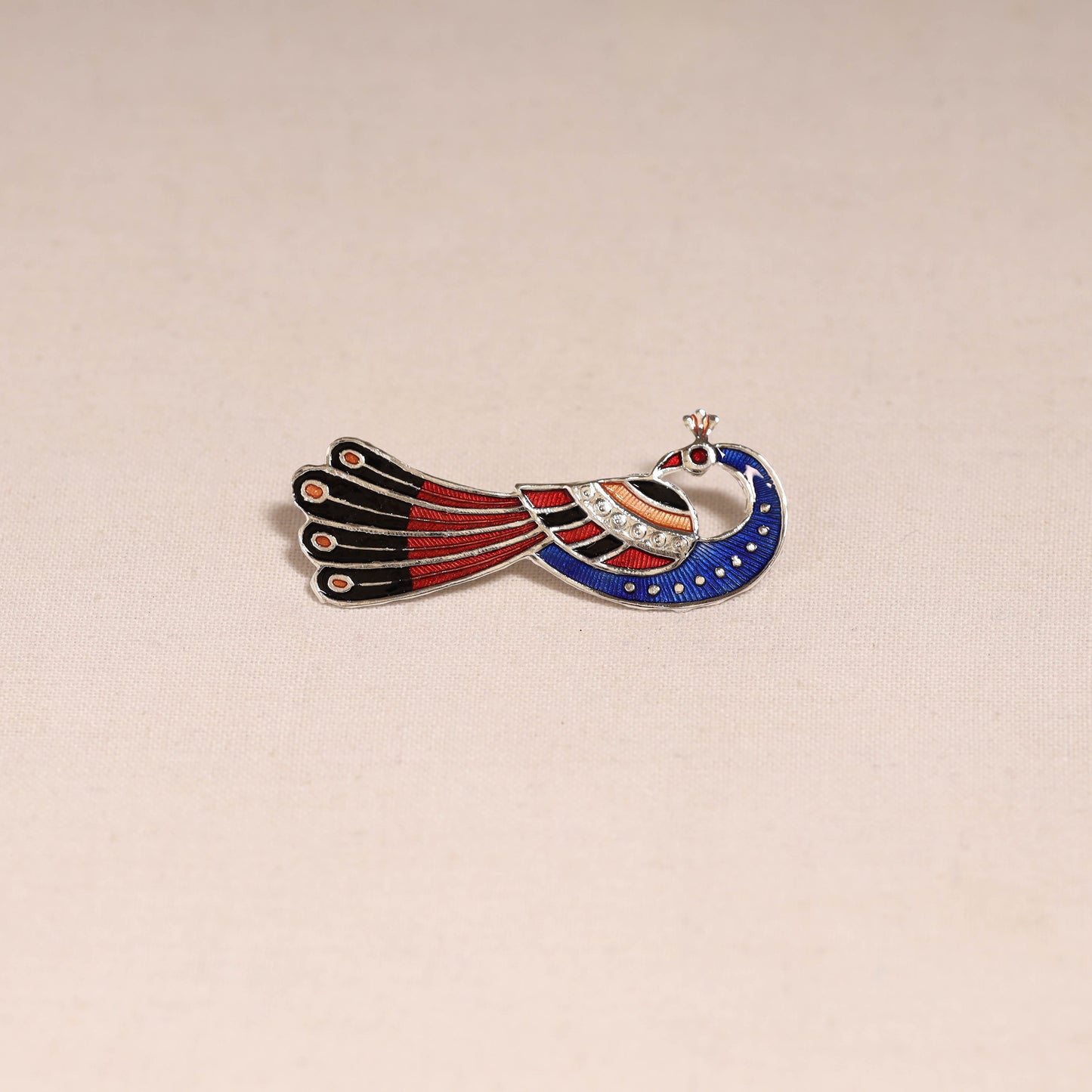 Handcrafted paka meenakari saree pin 234