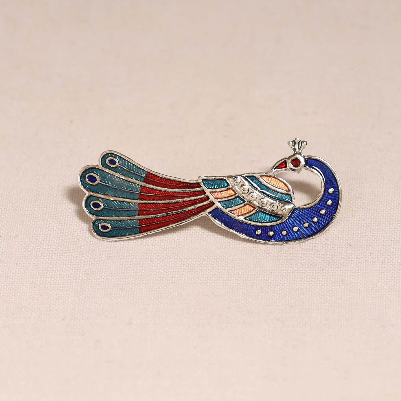 Handcrafted paka meenakari saree pin 236