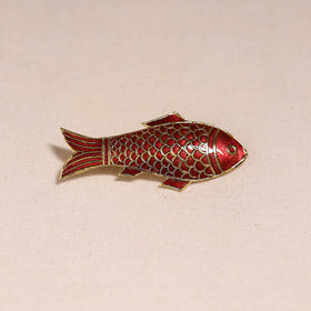 Handcrafted paka meenakari saree pin 238