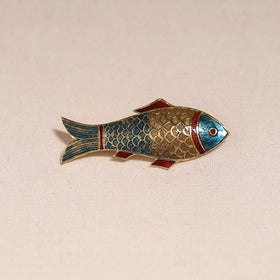 Handcrafted paka meenakari saree pin 239