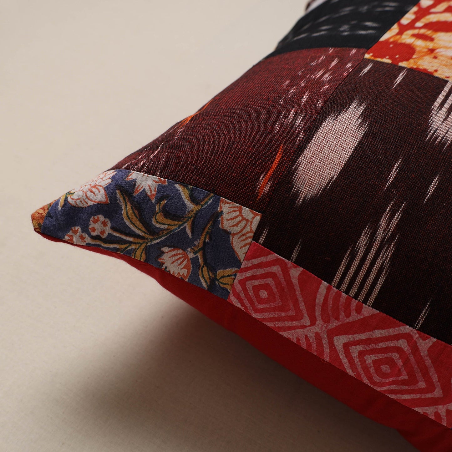 Handcrafted patchwork cushion cover 02