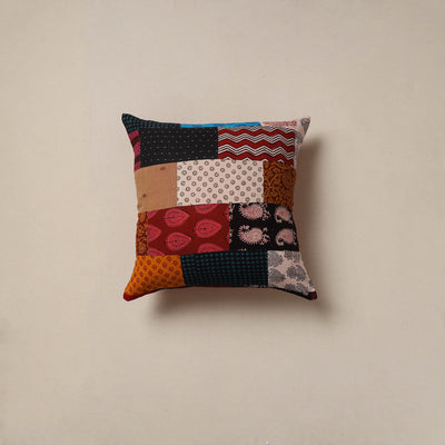 Handcrafted patchwork cushion cover 06