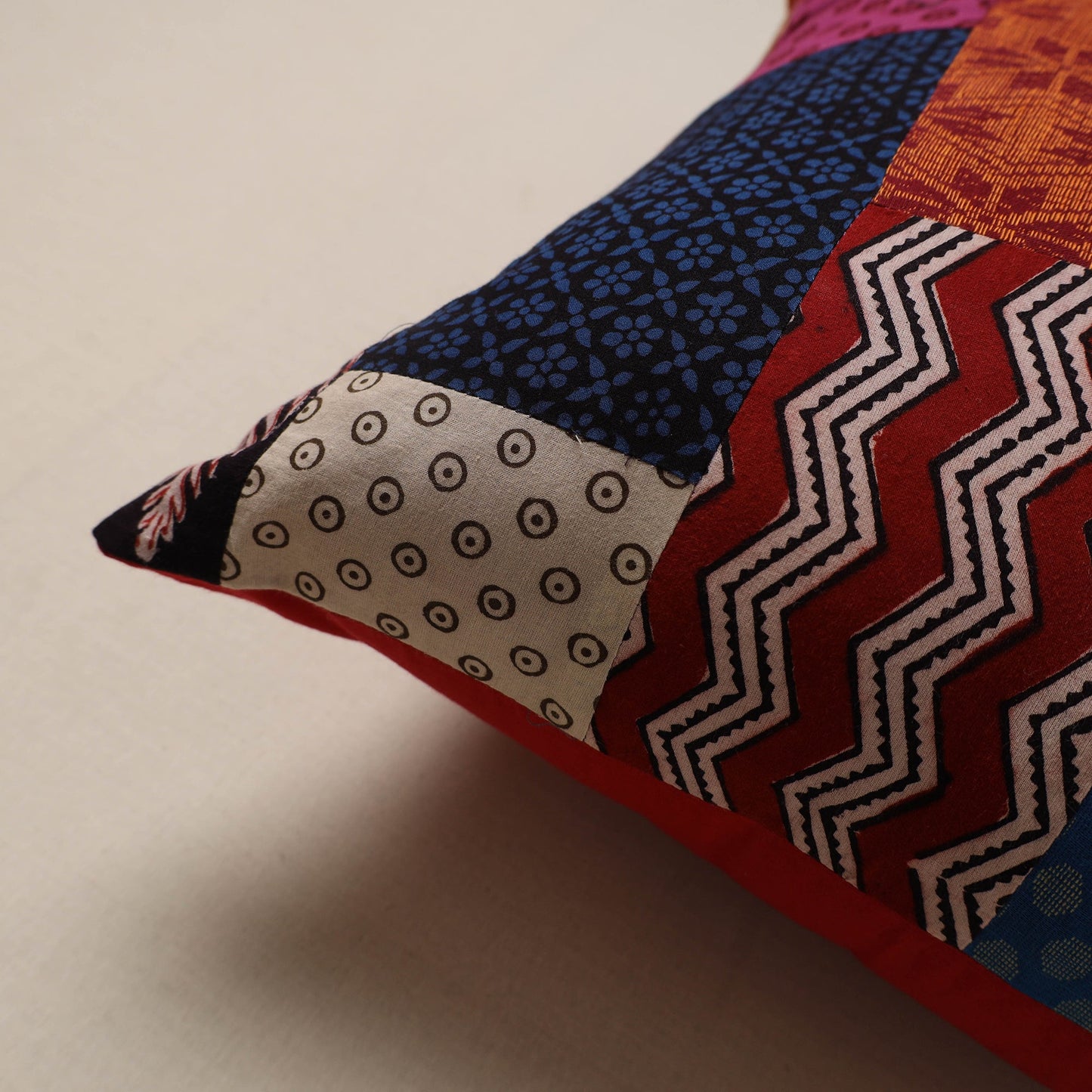 Handcrafted patchwork cushion cover 08