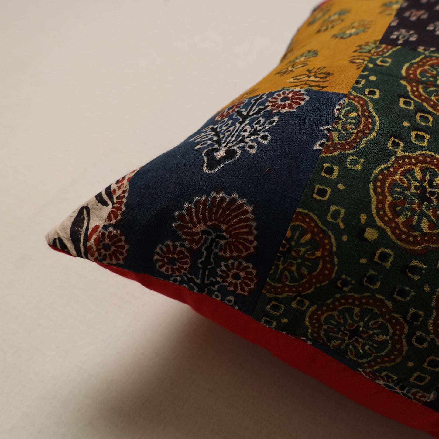 Handcrafted patchwork cushion cover 09