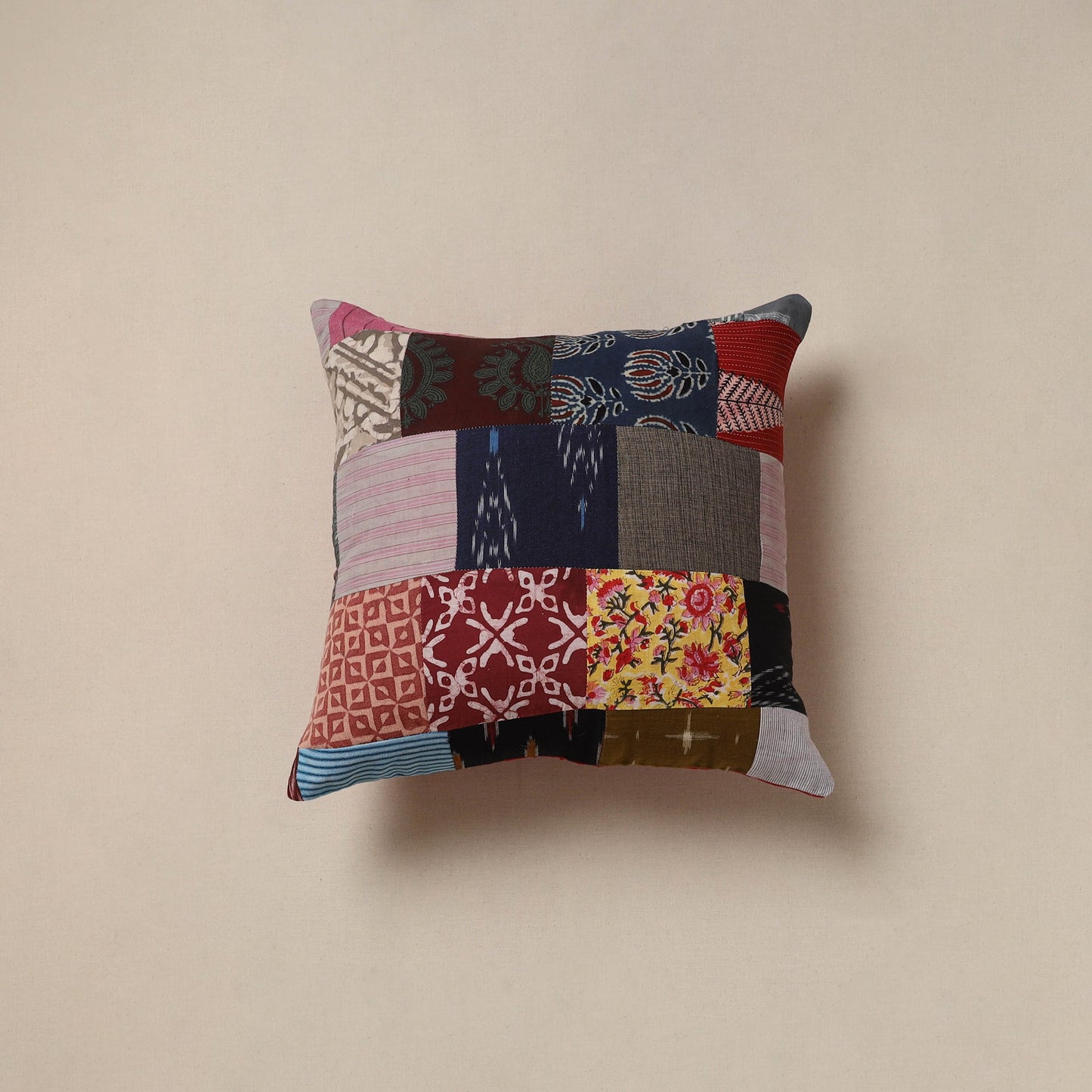 Handcrafted patchwork cushion cover 111