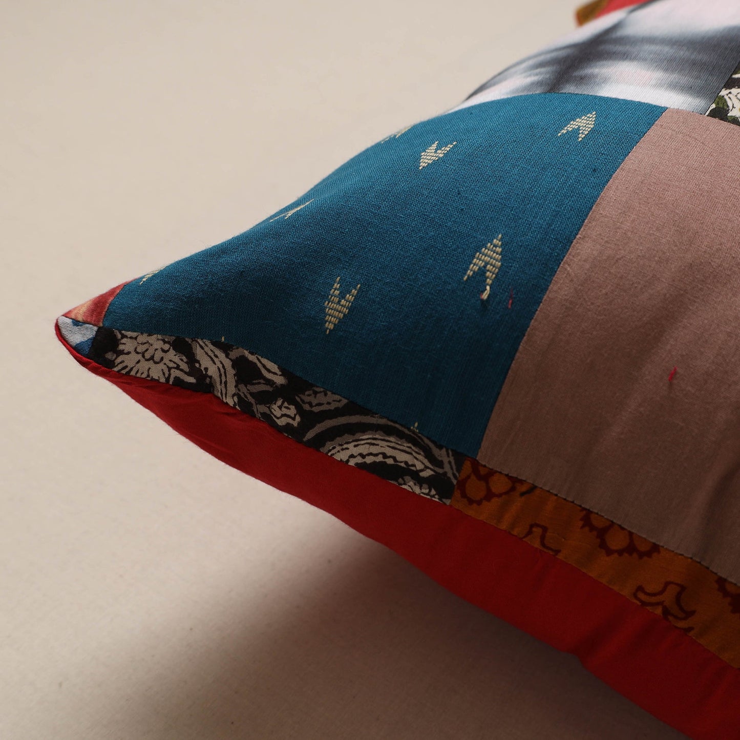 Handcrafted patchwork cushion cover 114