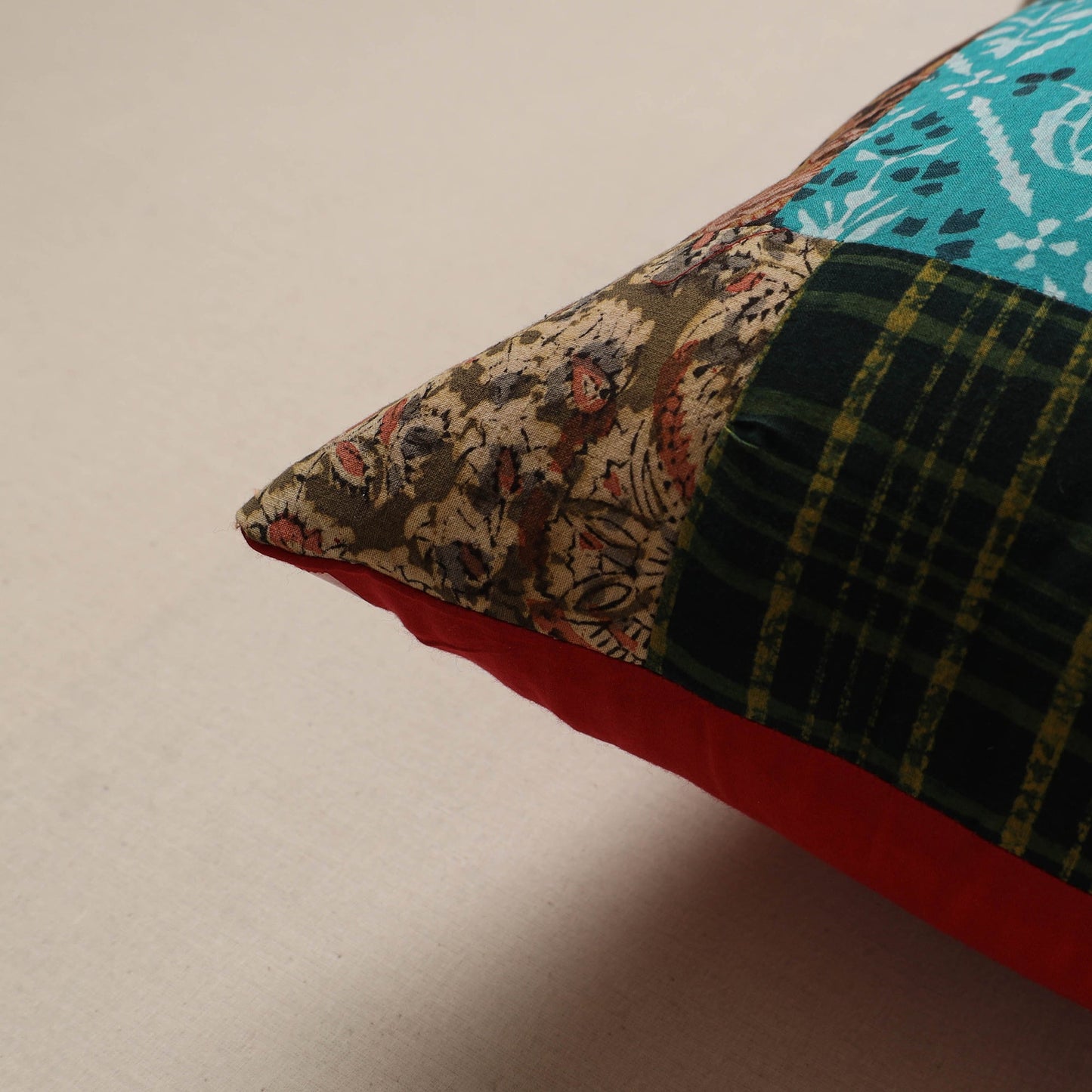 Handcrafted patchwork cushion cover 116