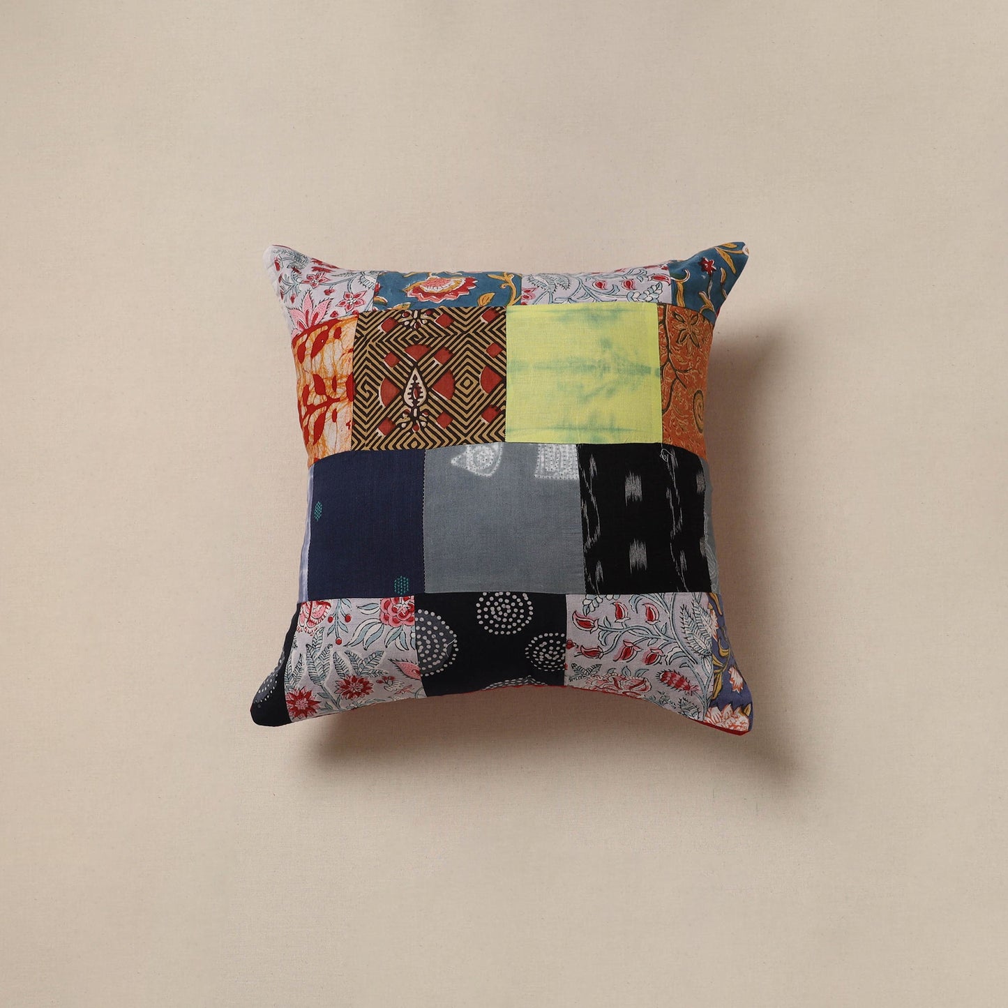 Handcrafted patchwork cushion cover 117