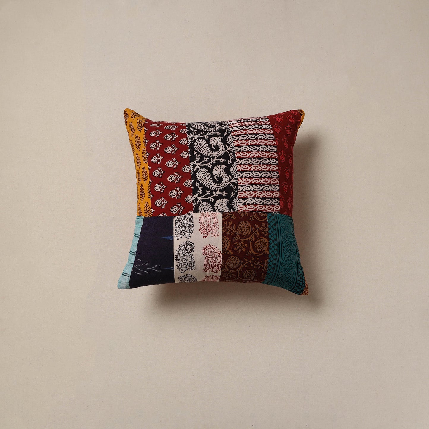 Handcrafted patchwork cushion cover 14