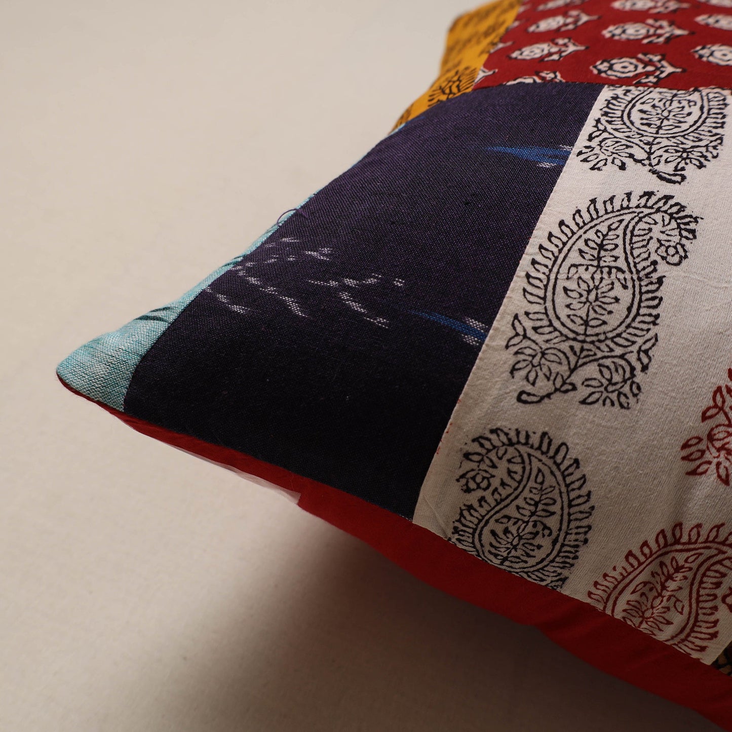 Handcrafted patchwork cushion cover 14