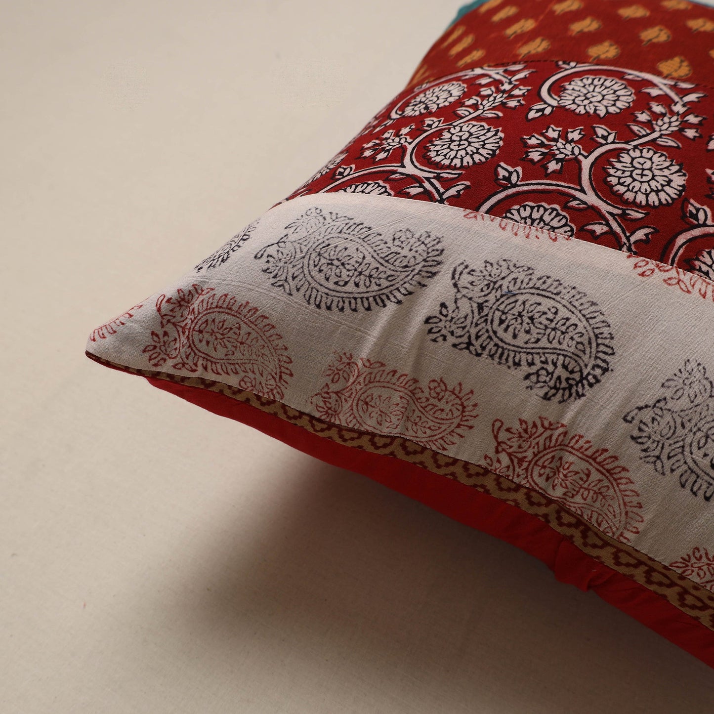 Handcrafted patchwork cushion cover 68