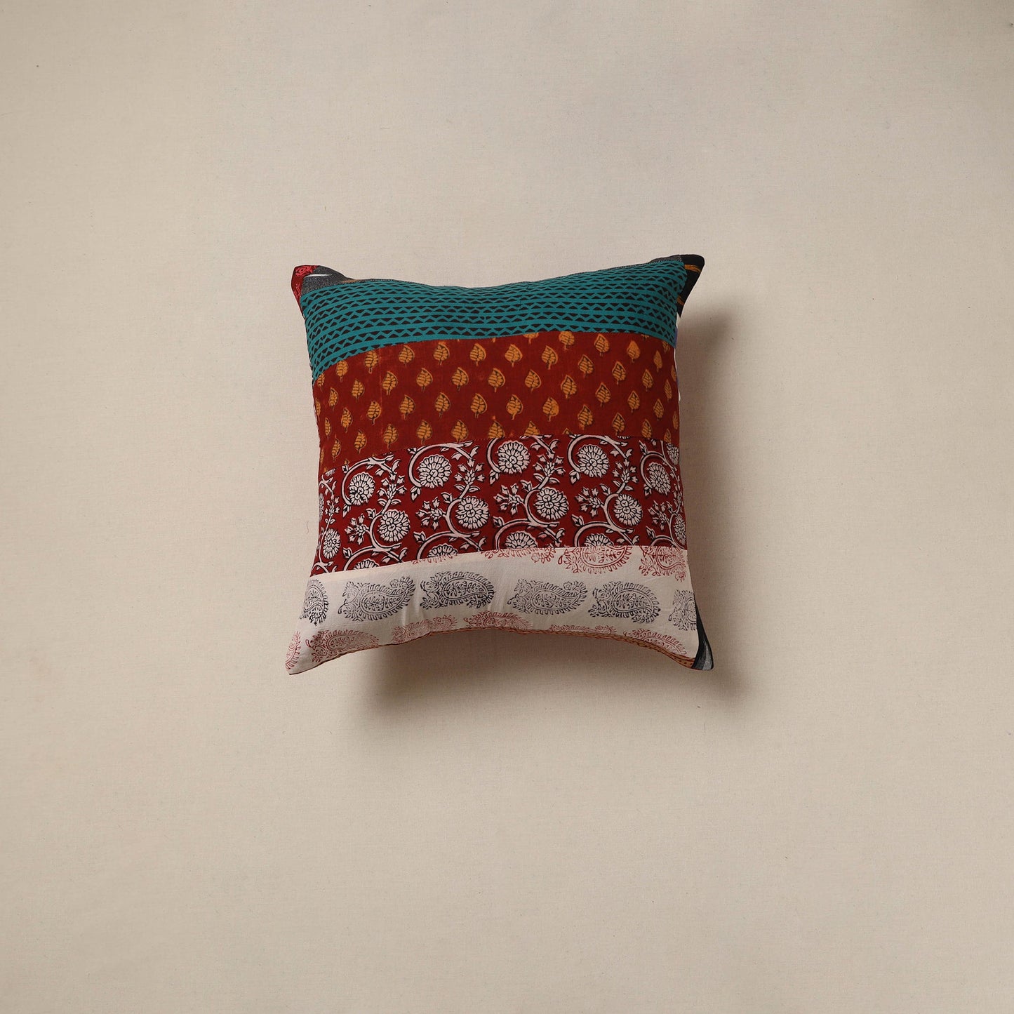 Handcrafted patchwork cushion cover 68