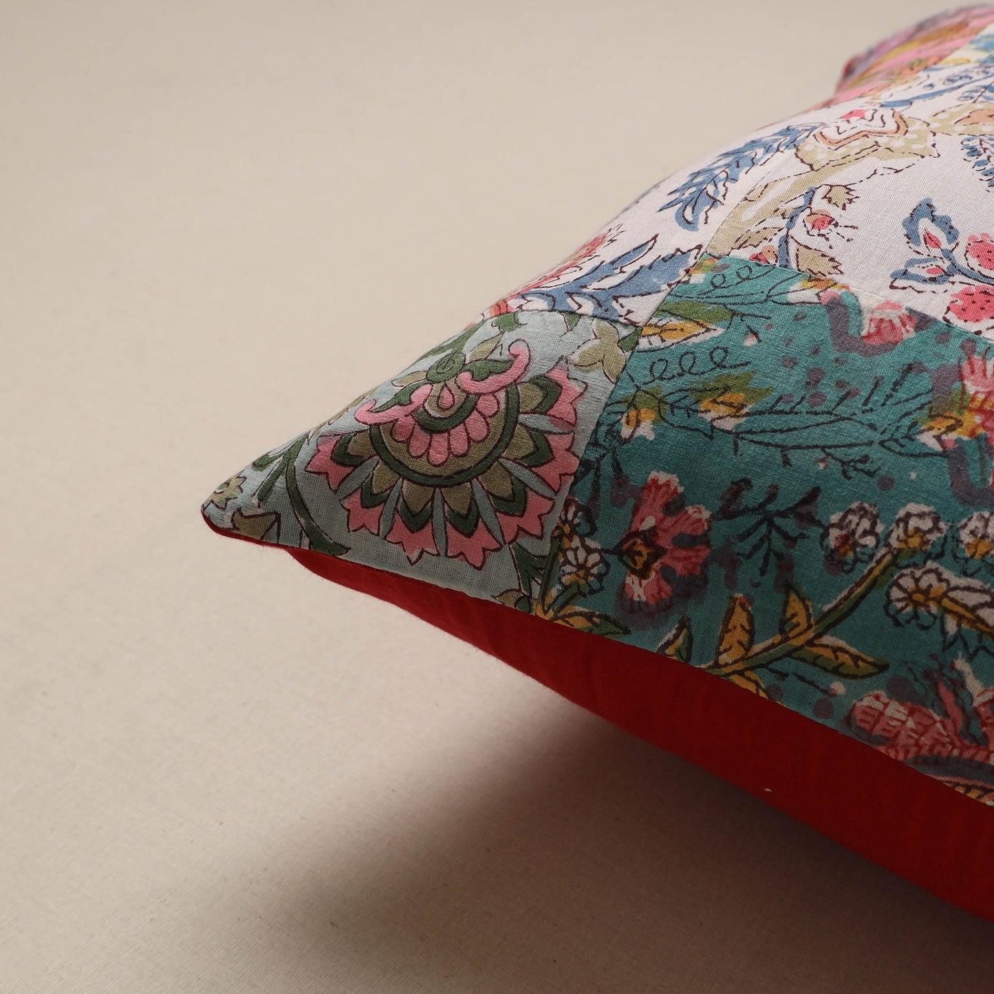 Handcrafted patchwork cushion cover 74