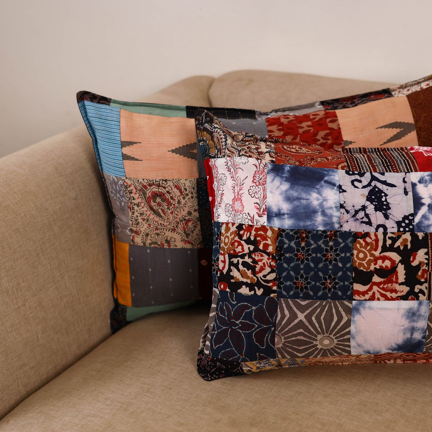 Handcrafted patchwork pillow covers (set of 2) 11