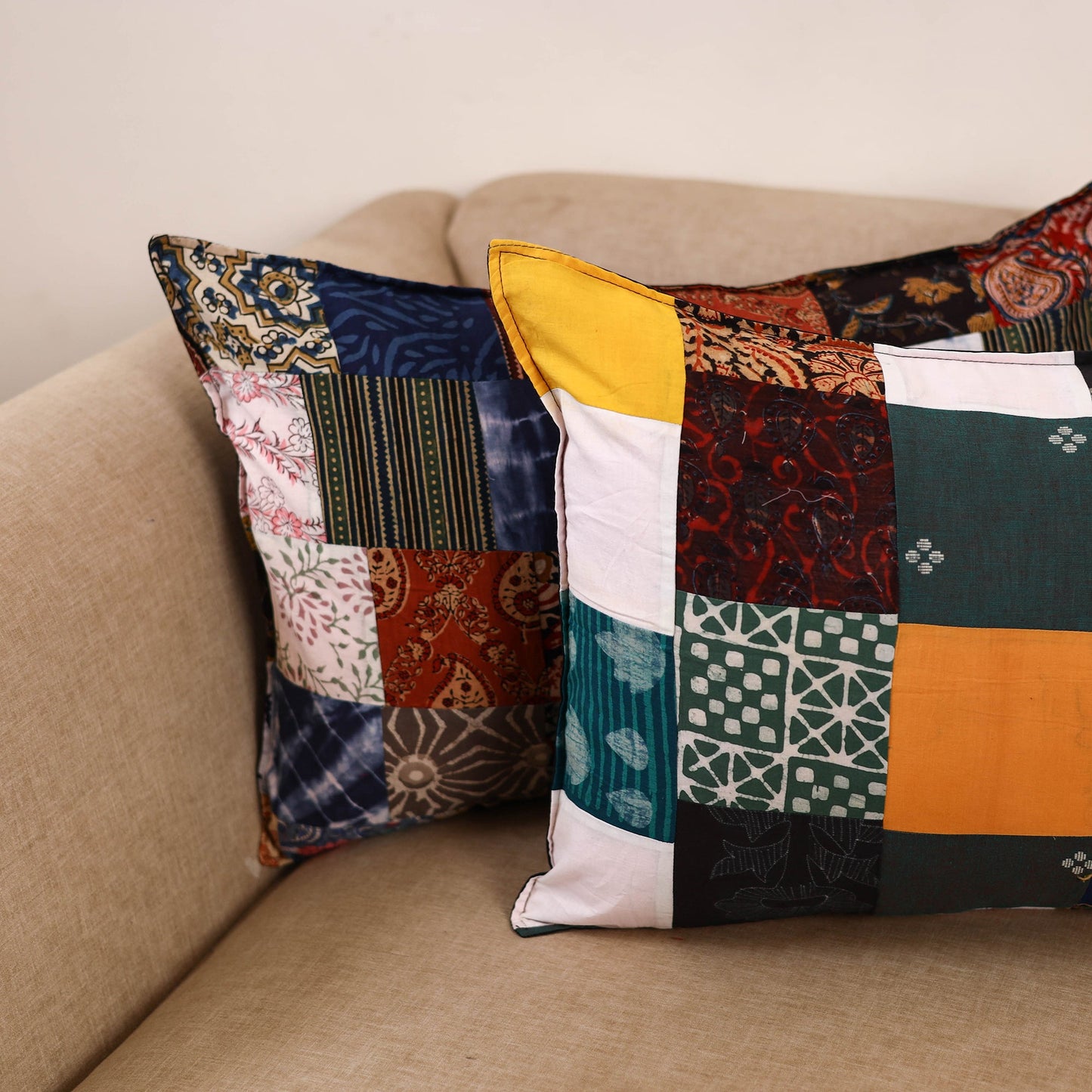 Handcrafted patchwork pillow covers (set of 2) 17