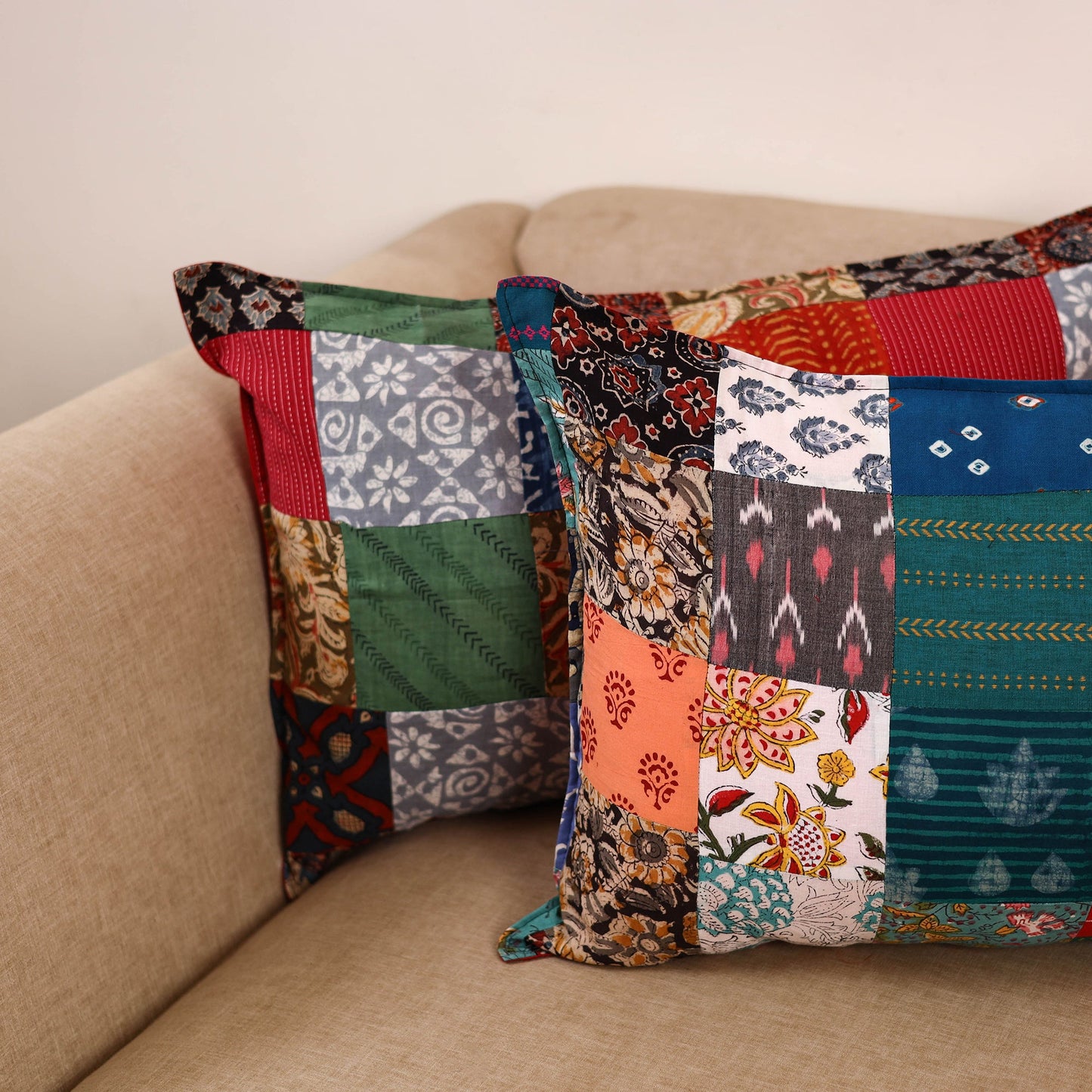 Handcrafted patchwork pillow covers (set of 2) 23