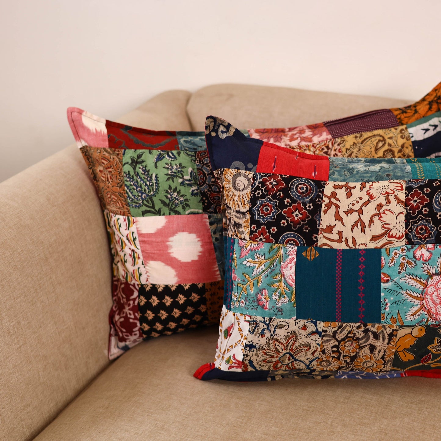 Handcrafted patchwork pillow covers (set of 2) 25