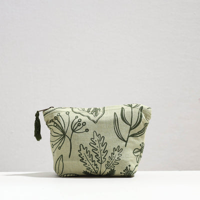  Handcrafted Printed Cotton Cosmetic Pouch 