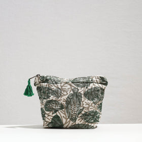  Handcrafted Printed Cotton Cosmetic Pouch 