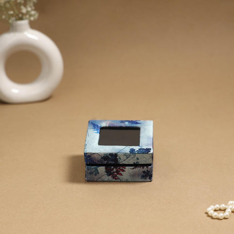 Handcrafted printed fabric ring/earring box 38