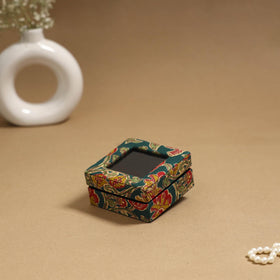 Handcrafted printed fabric ring/earring box 56