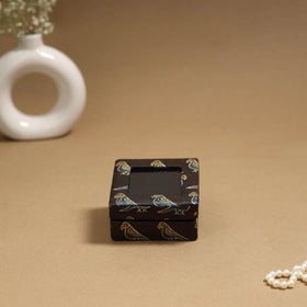 Handcrafted printed fabric ring/earring box 57