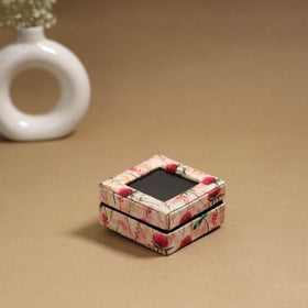 Handcrafted printed fabric ring/earring box 66