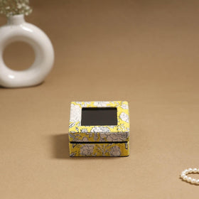 Handcrafted printed fabric ring/earring box 67
