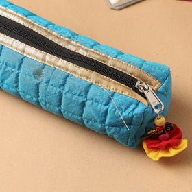 Handcrafted Quilted Banarasi Pencil Pouch