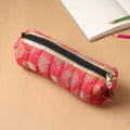 Handcrafted Quilted Banarasi Pencil Pouch