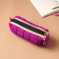 Handcrafted Quilted Banarasi Pencil Pouch