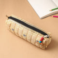 Handcrafted Quilted Banarasi Pencil Pouch