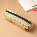 Handcrafted Quilted Banarasi Pencil Pouch