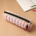 Handcrafted Quilted Banarasi Pencil Pouch