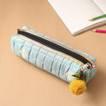 Handcrafted Quilted Banarasi Pencil Pouch