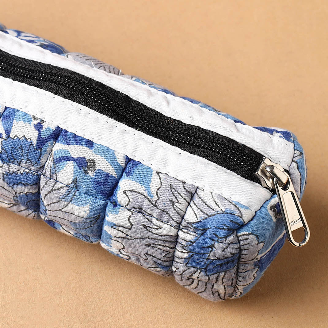 Handcrafted Quilted Cotton Pencil Pouch