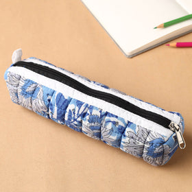 Handcrafted Quilted Cotton Pencil Pouch