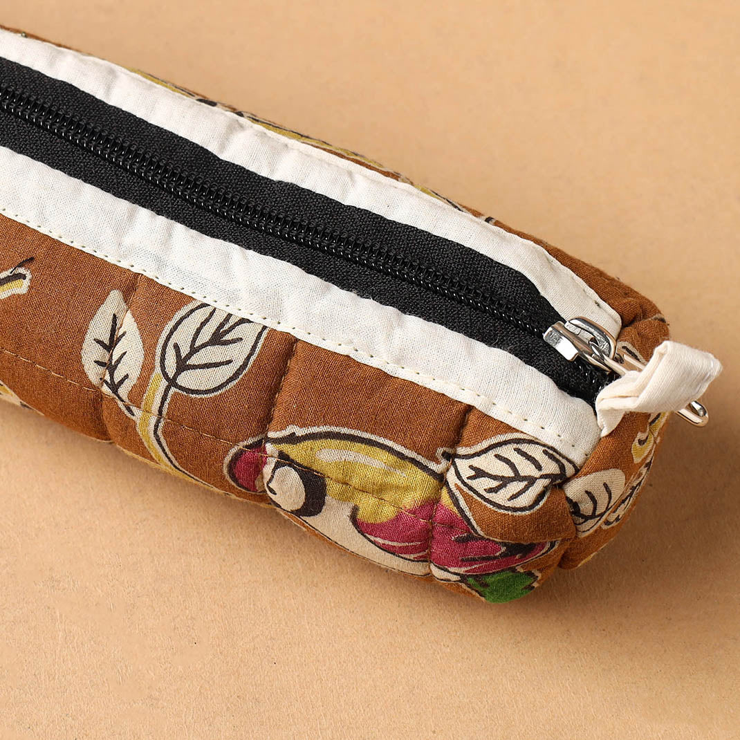 Handcrafted Quilted Cotton Pencil Pouch