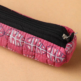 Handcrafted Quilted Cotton Pencil Pouch