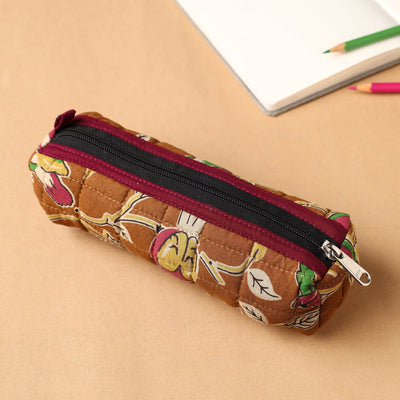 Handcrafted Quilted Cotton Pencil Pouch