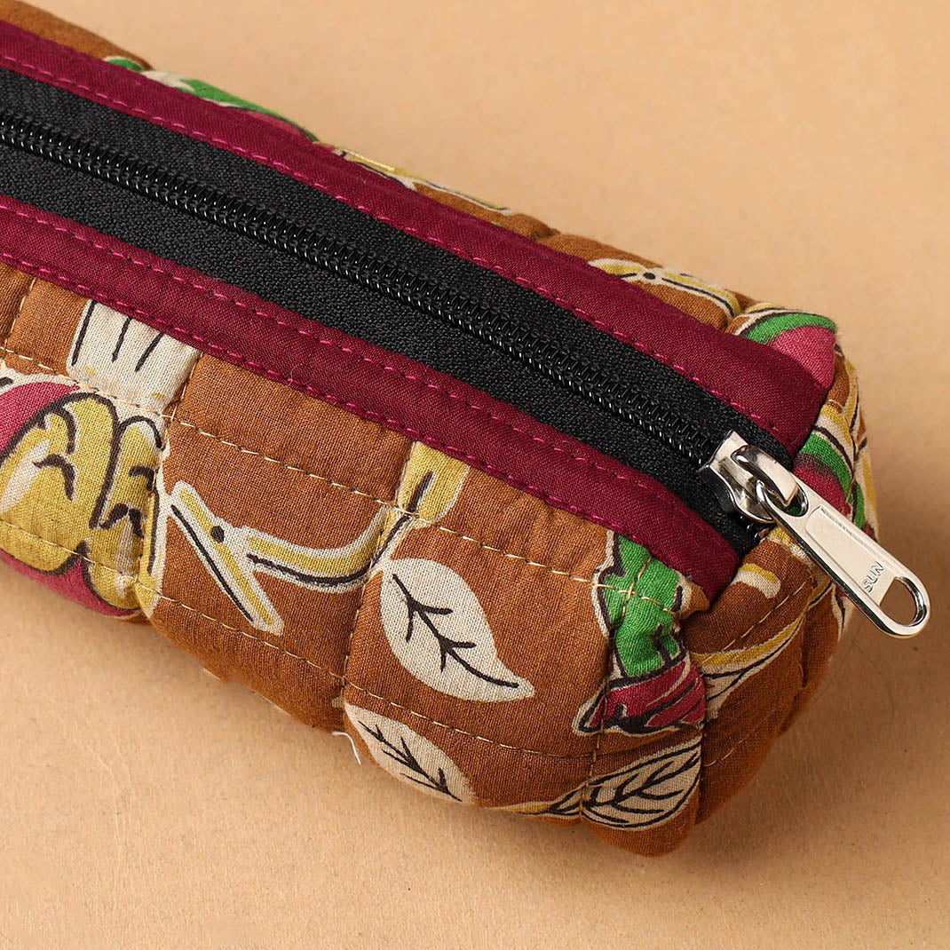 Handcrafted Quilted Cotton Pencil Pouch