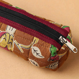 Handcrafted Quilted Cotton Pencil Pouch