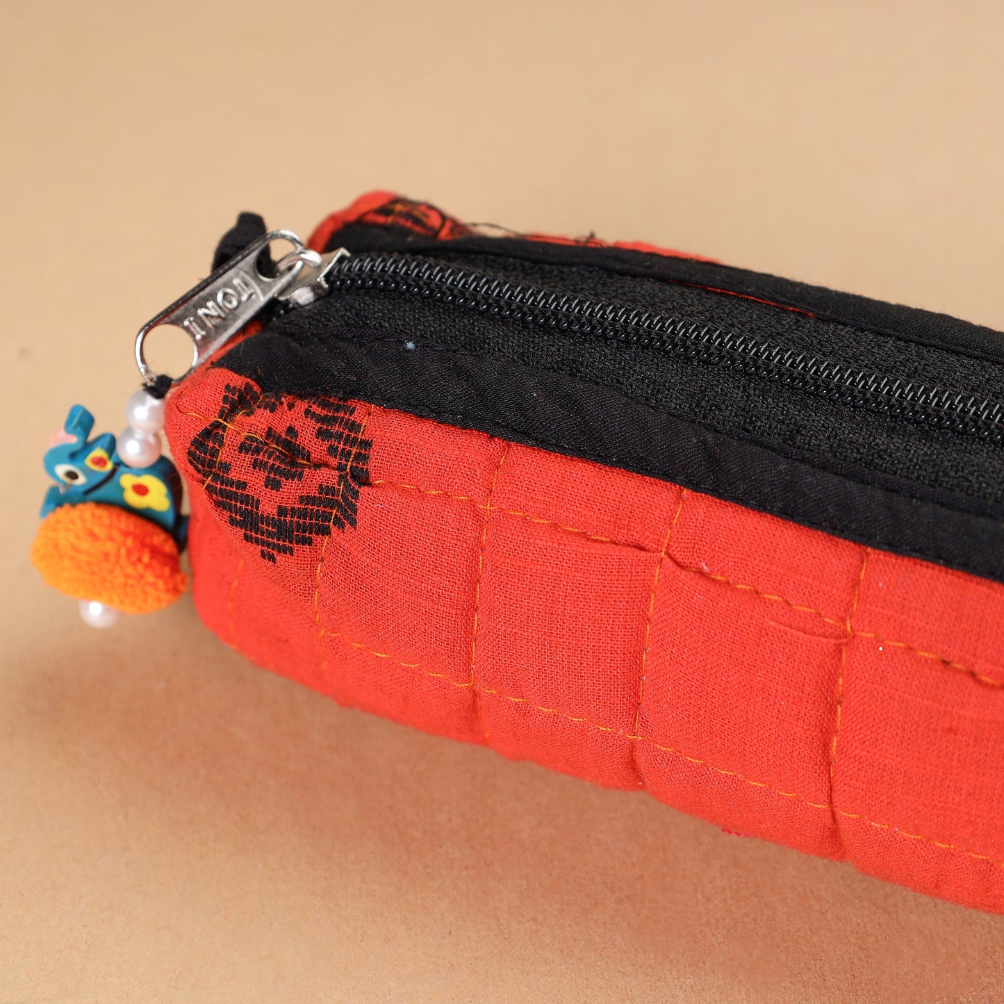  Handcrafted Quilted Jacquard Multipurpose Pencil Pouch 