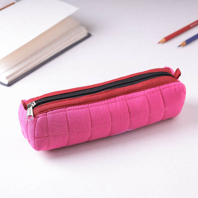  Handcrafted Quilted Jacquard Multipurpose Pencil Pouch 