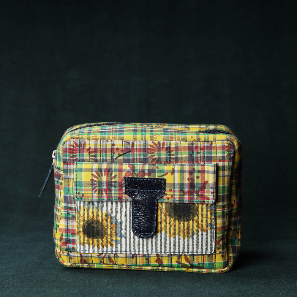  Handcrafted Quilted Multipurpose Waterproof Toiletry Bag 