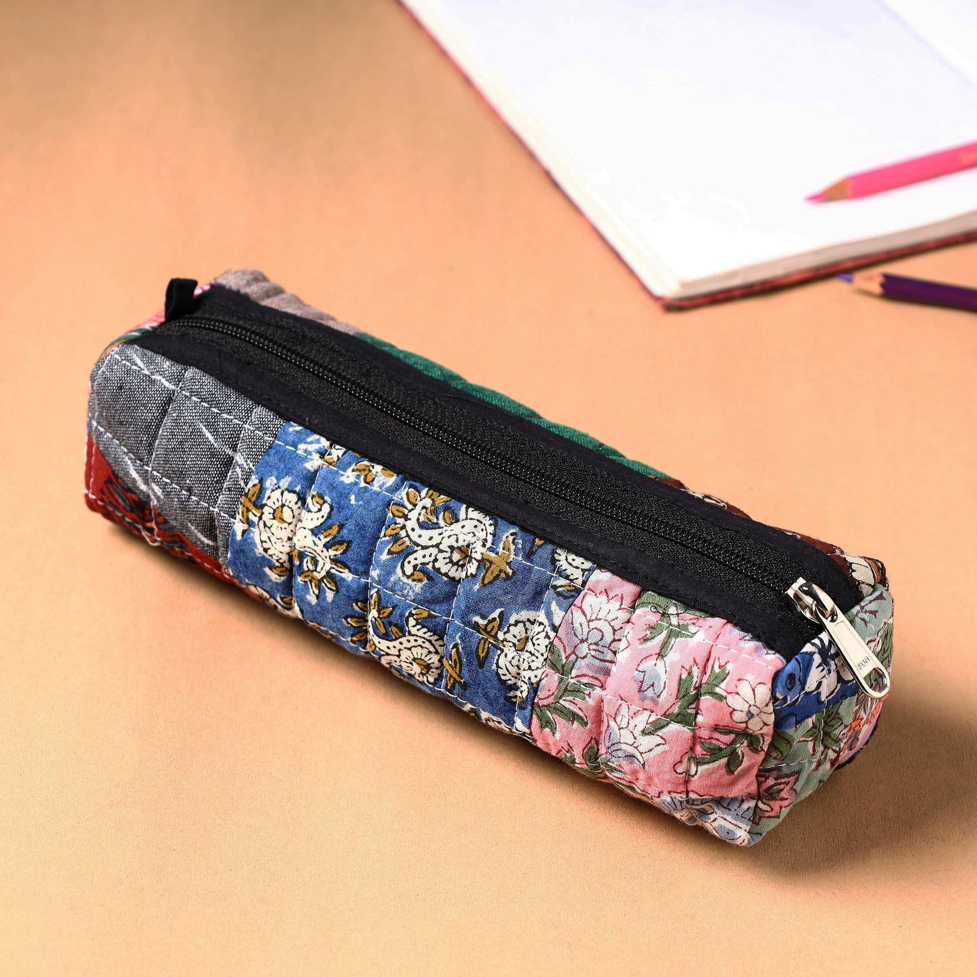  Handcrafted Quilted Patchwork Multipurpose Pencil Pouch 35 