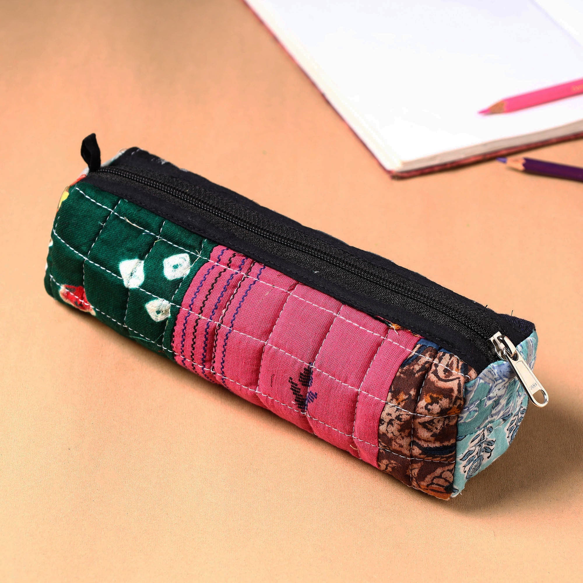  Handcrafted Quilted Patchwork Multipurpose Pencil Pouch 48 