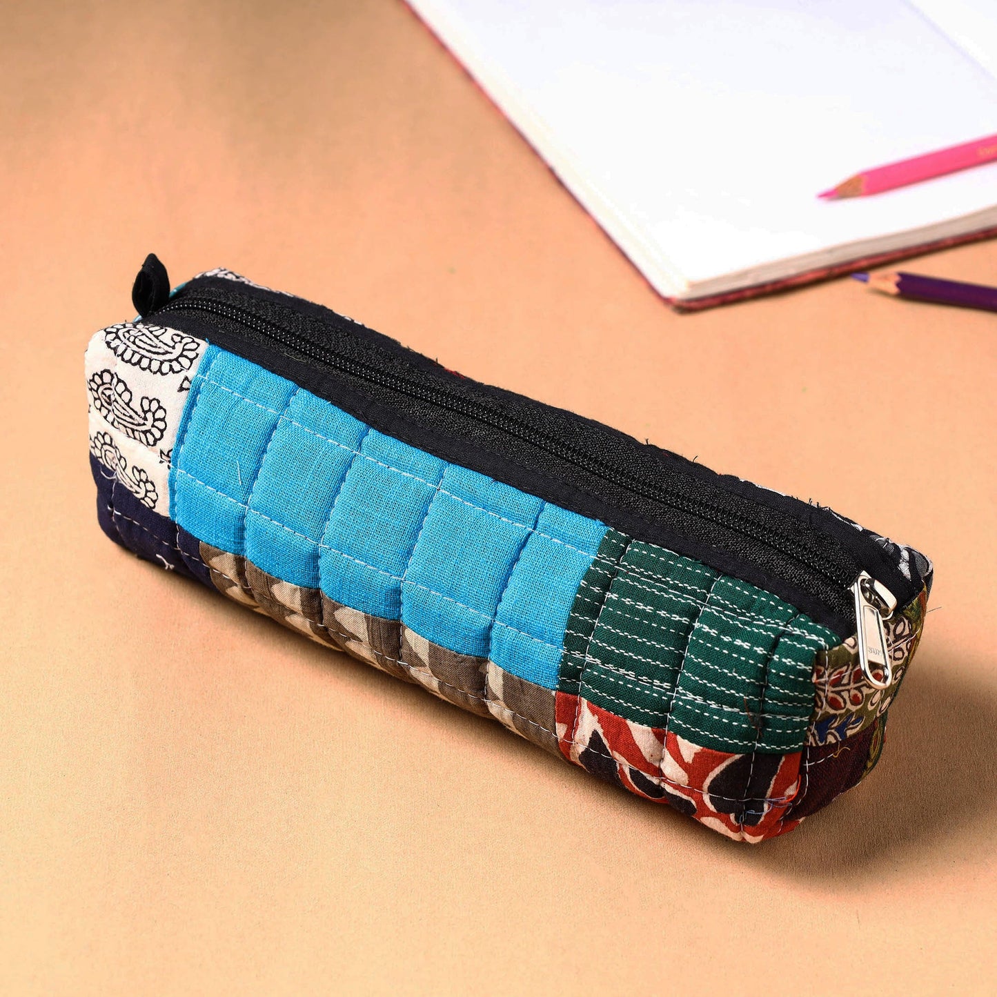  Handcrafted Quilted Patchwork Multipurpose Pencil Pouch 53 