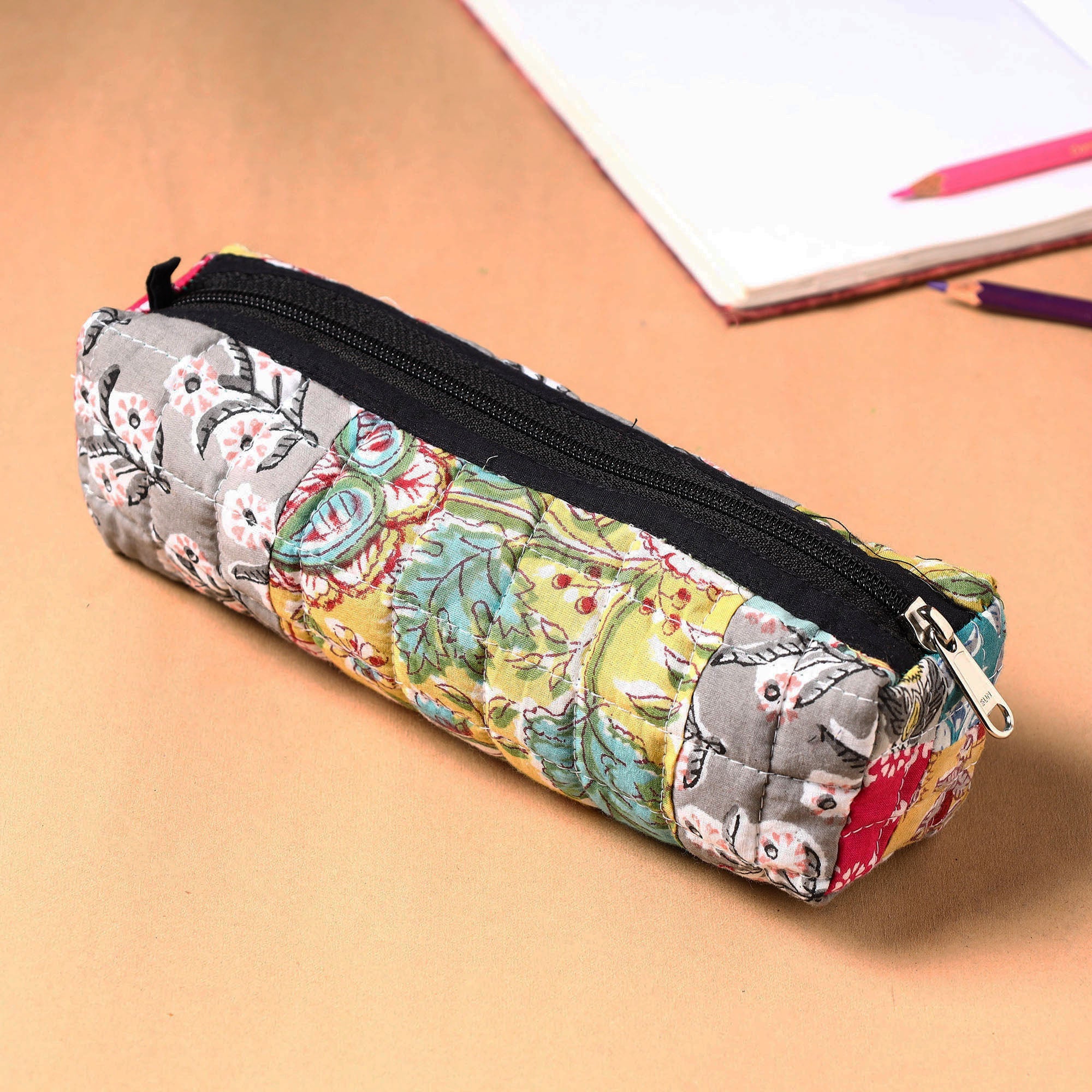  Handcrafted Quilted Patchwork Multipurpose Pencil Pouch 80 